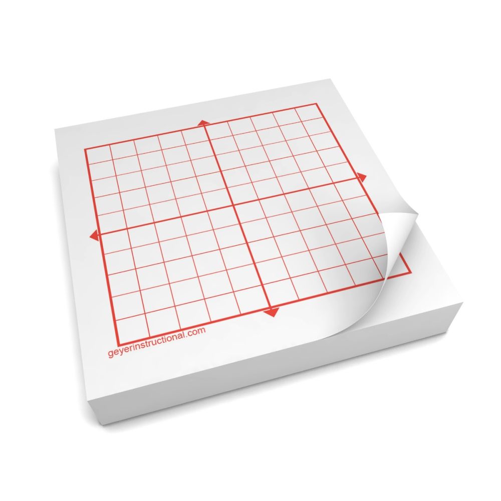 3"x3" (75x75mm) Graphing 3M Post It® Notes - 10x10 XY Axis