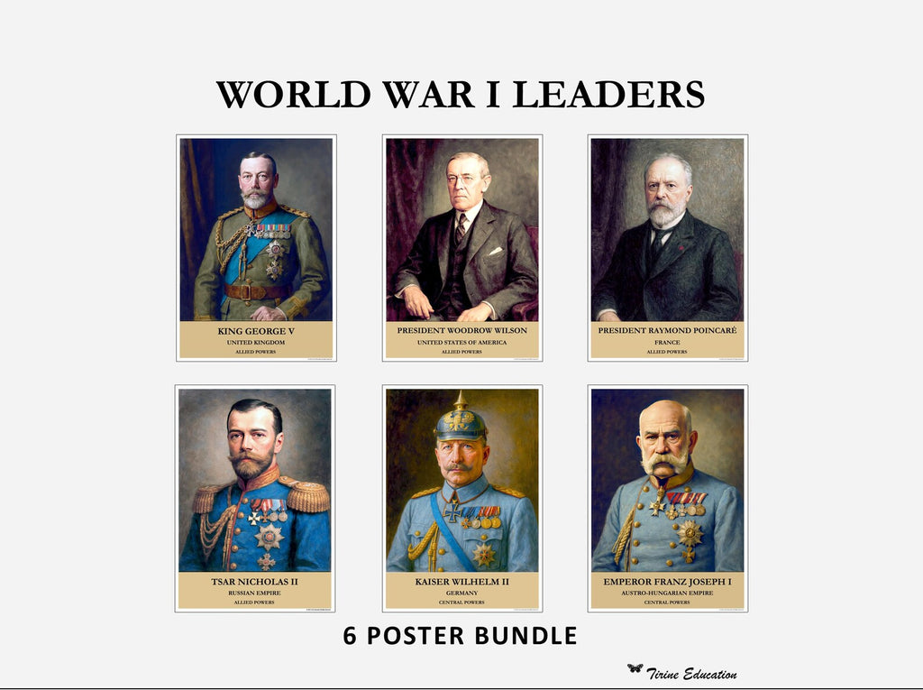 World War 1 Leaders - 6 poster set