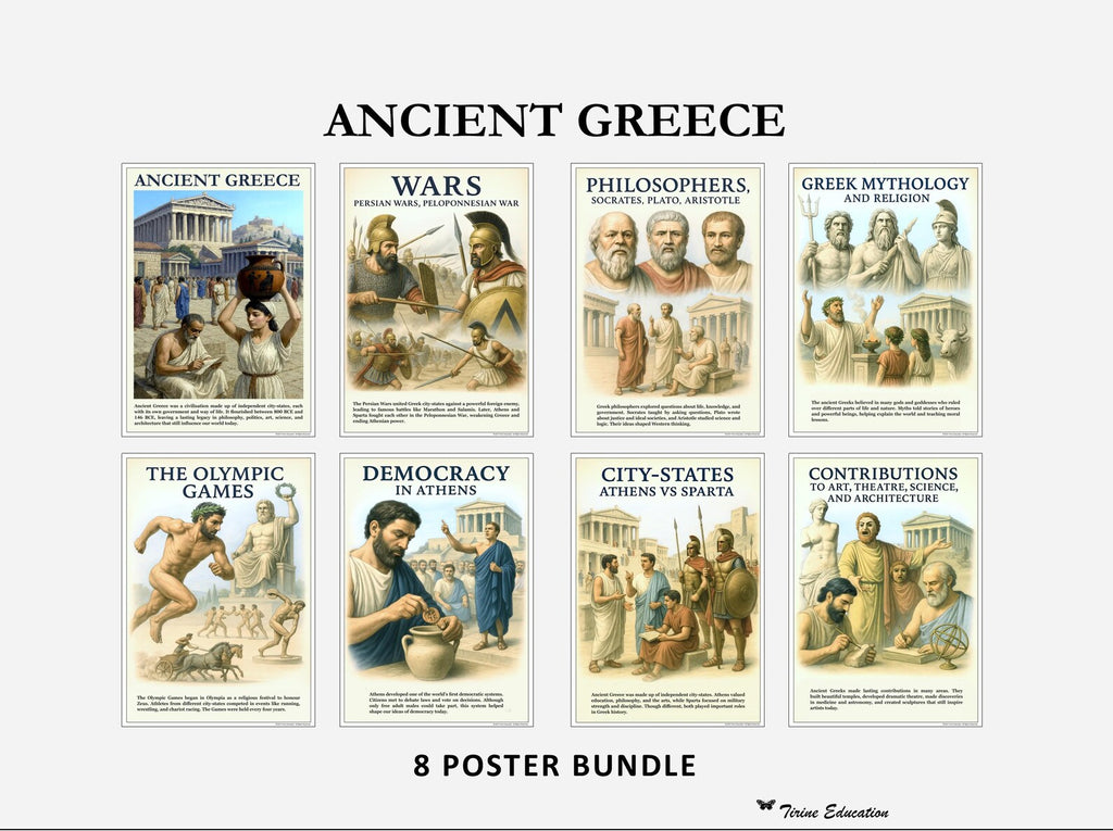 Ancient Greece History Posters - 8 poster set