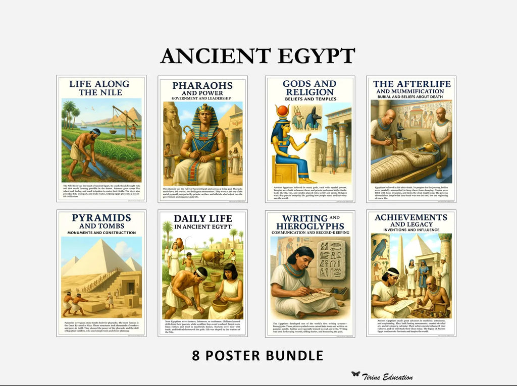 Ancient Egypt History Posters - 8 poster set