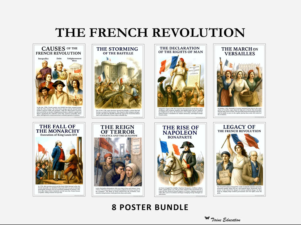 French Revolution History Posters - 8 poster set