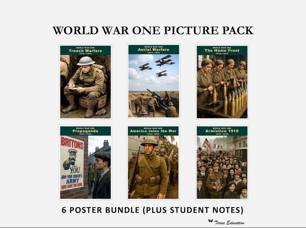World War One wall display - 6 poster set