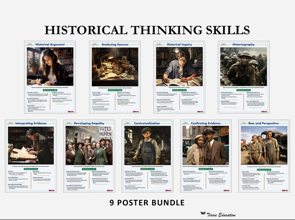 History Thinking Skills - 9 poster set