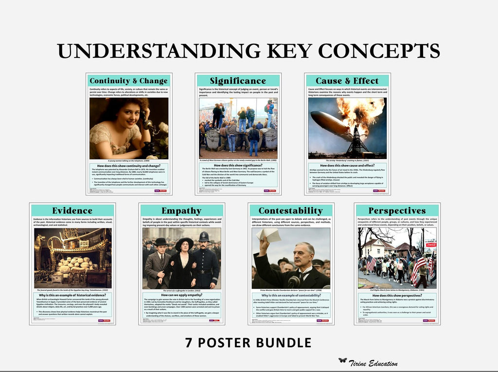 Key Concepts in History - 7 poster set