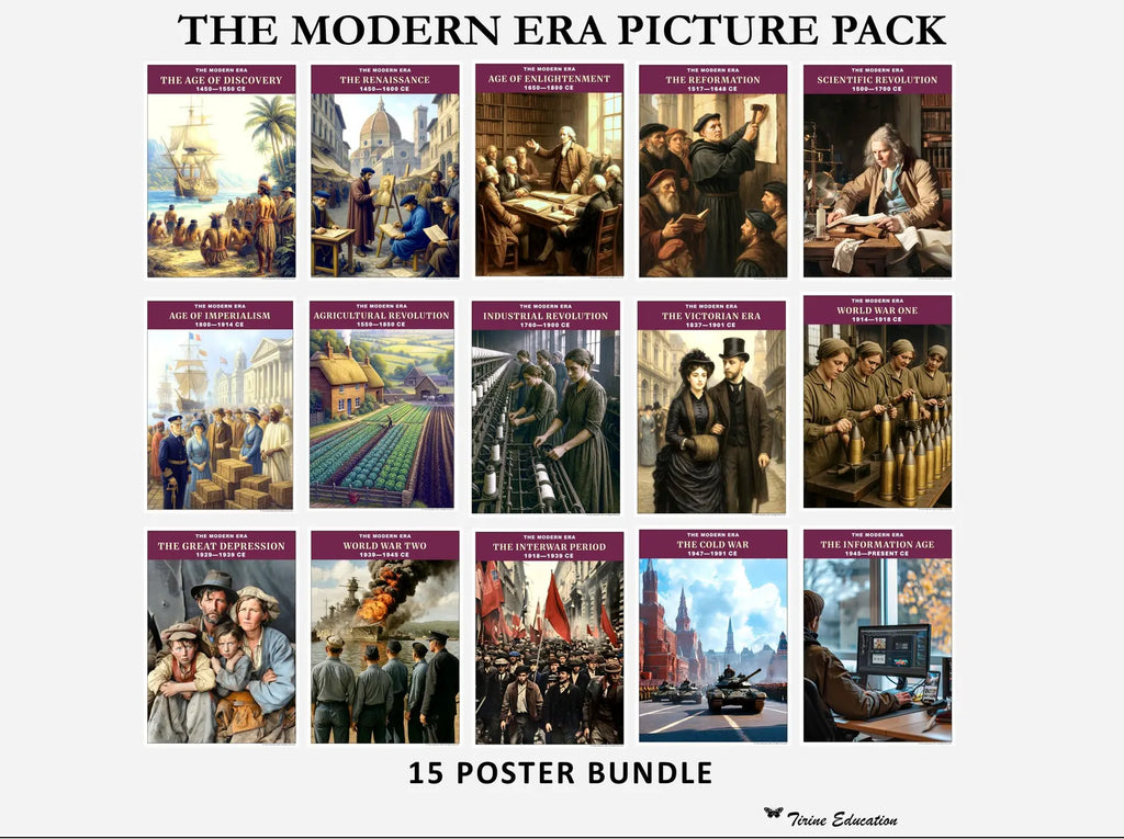 Renaissance, Exploration & World Wars Display - 15 poster set