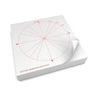 3"x3" (75x75mm) Graphing 3M Post It® Notes - Unit Circle