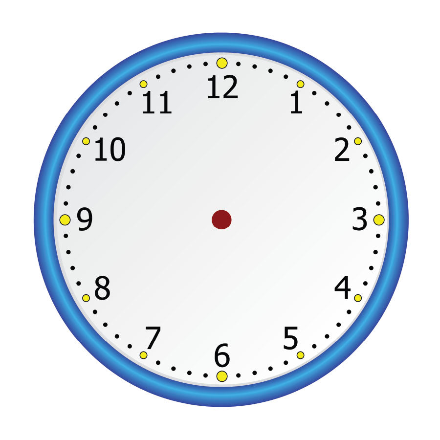 Dry-Erase Magnet - Blank Clock Face