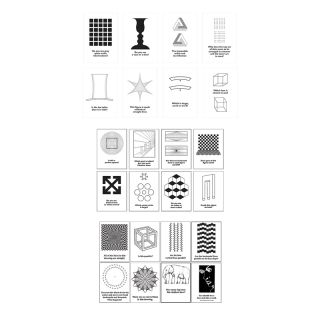Classic Optical Illusions A,B and C - Set of 24 posters