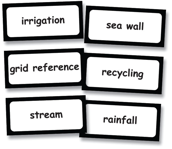 Geography Vocab Cards - 102 cards