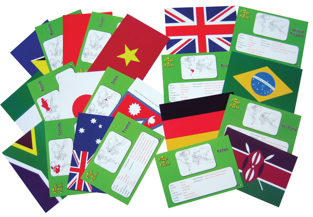 Flags and Facts Cards
