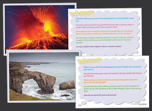 Thinking About Geography - Physical & Human Geography Cards